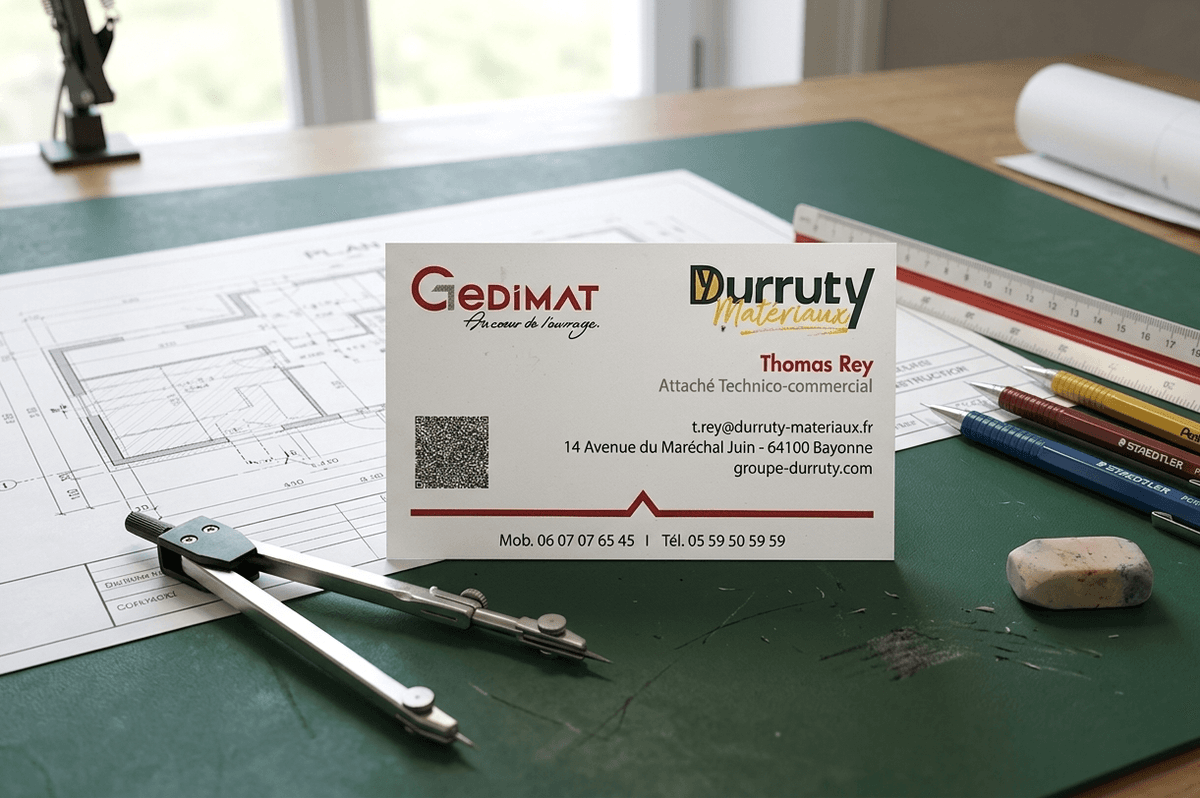 Carte de visite Gedimat Durruty